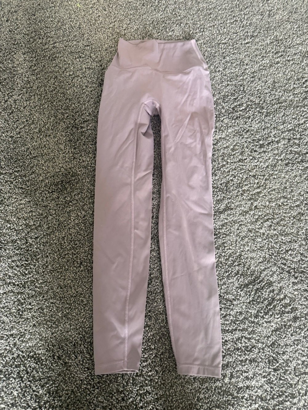 Lululemon size 2 High-Waisted Mauve Leggings-some snagging at top waistband